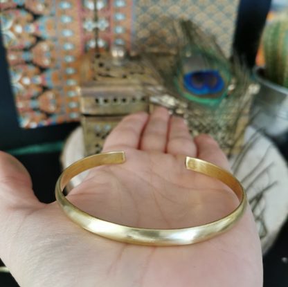 Bracelet Jonc plat bronze details