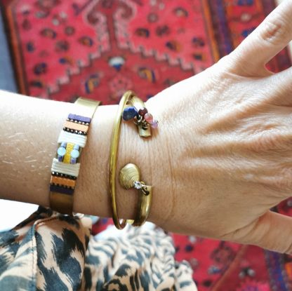 Bracelets jonc inca, jonc breloques et accumulation