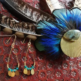 Boucles d'oreilles pampilles gouttes vert