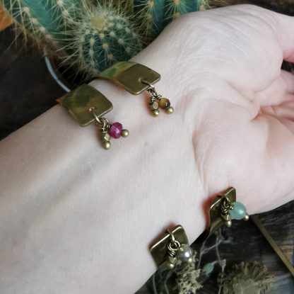 Bracelet jonc réglable Hexagonal