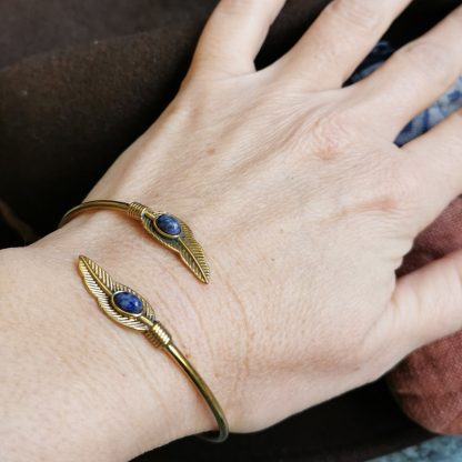 Jonc double plumes Lapis Lazuli