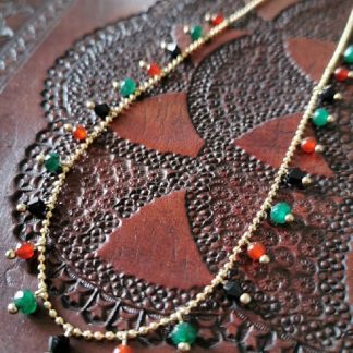 Collier Goyave pierres fines Acier inoxydable