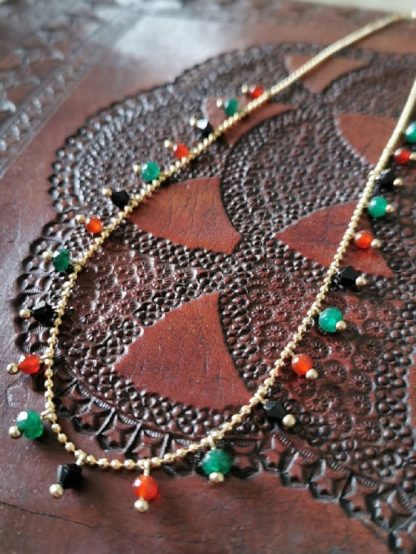 Collier Goyave pierres fines Acier inoxydable