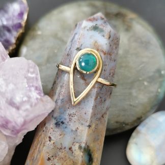 Bague goutte aventurine