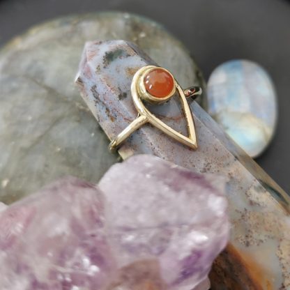 Bague goutte cornaline