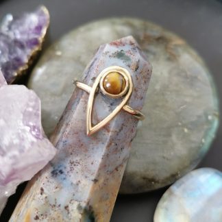 Bague goutte oeil de tigre