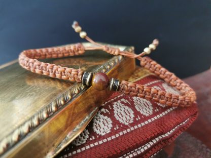 Bracelet homme macramé marron jaspe