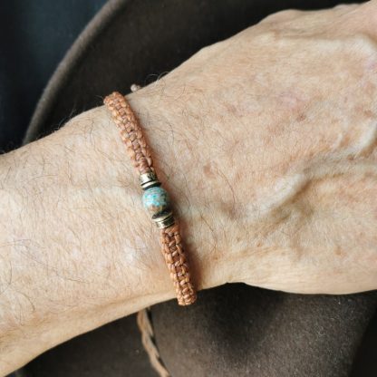 modèle Bracelet homme macramé marron