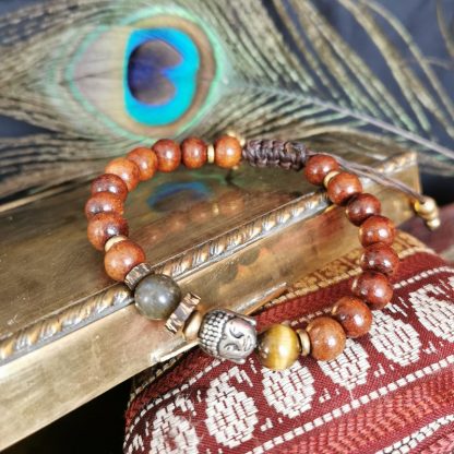 Bracelet mala soul Labradorite et oeil de tigre