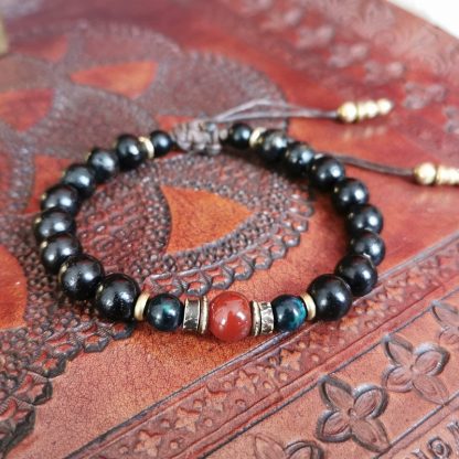 Bracelet mala soul cornaline et azurite