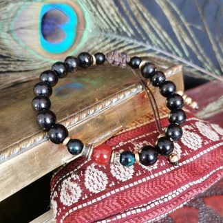 Bracelet mala soul cornaline et azurite