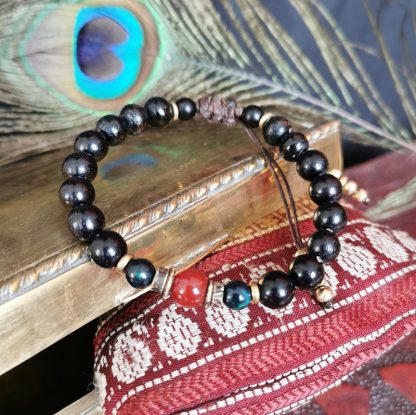 Bracelet mala soul cornaline et azurite