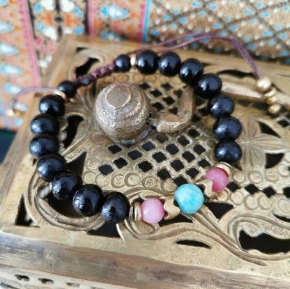 Bracelet mala soul larimar et opale rose
