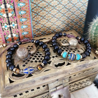 Bracelets femme mala & perle Nepalaise