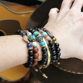 Bracelets femme mala & perle Nepalaise