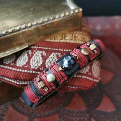 Bracelet homme cuir noir