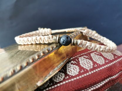 Bracelet homme macramé lave