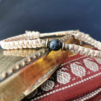 Bracelet homme macramé lave