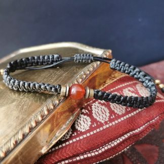 Bracelet macramé noir homme