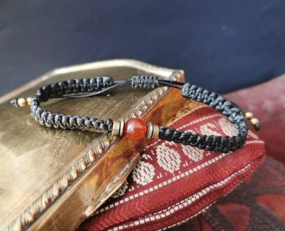 Bracelet macramé noir homme