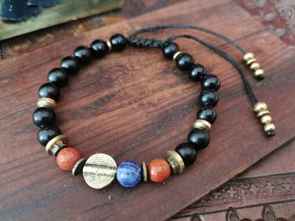 bracelet mala soul homme jaspe rouge sodalite