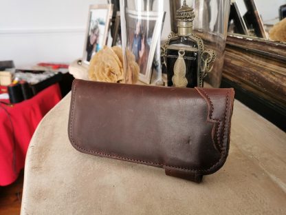 long portefeuille cuir foncé back