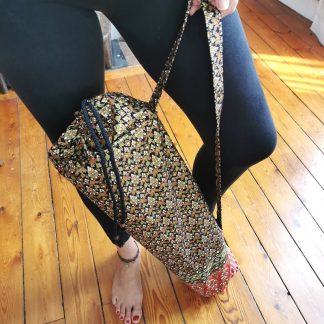 Sac tapis de yoga sol noir