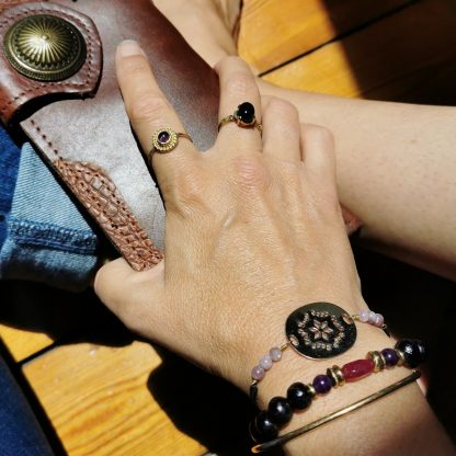 bracelet médaille & mala porte monnaie cuir