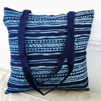 Tote bag sac Indigo vagues