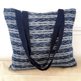 Tote bag sac Indigo frise regulière