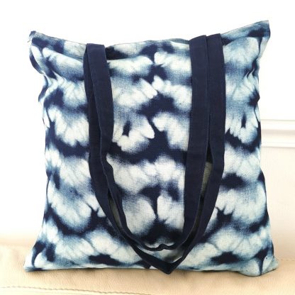 Tote bag sac Indigo marbré