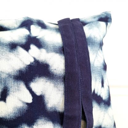 Tote bag sac Indigo marbré détails