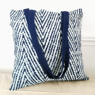 Tote bag sac Indigo zébré