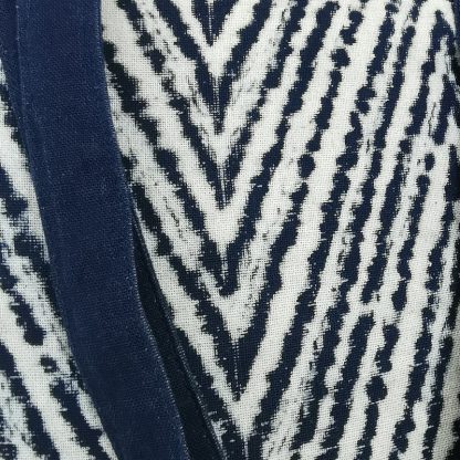 Tote bag sac Indigo zébré détails