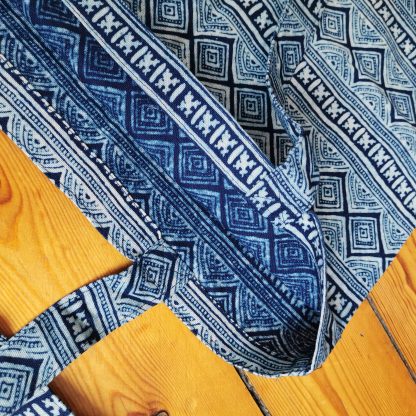Sac tote bag indigo Hmong intérieur