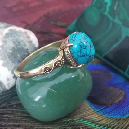 bague cabochon griffes baroque howlite