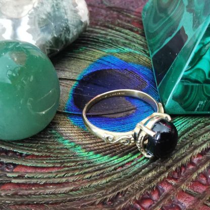 bague cabochon griffes onyx