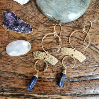 Grandes BO géométriques circles lapis lazuli
