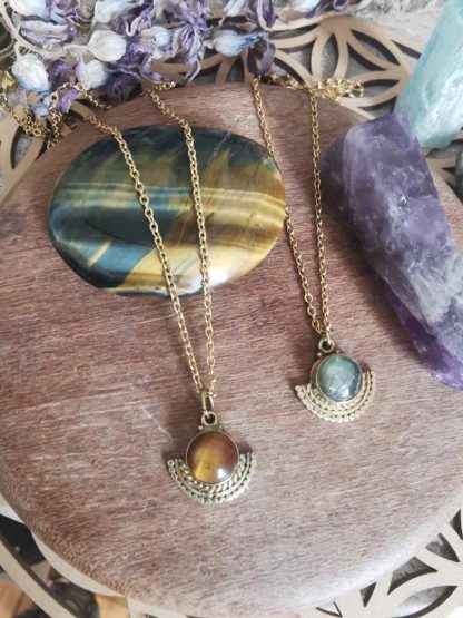 Les colliers Linoa , pendentifs pierres naturelles, zoom