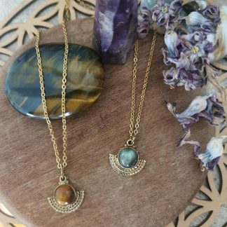 Les colliers Linoa , pendentifs pierres naturelles