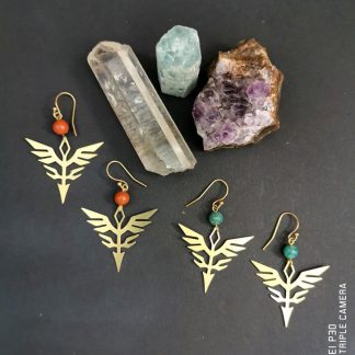 Les boucles d'oreilles phénix