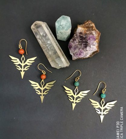 Les boucles d'oreilles phénix