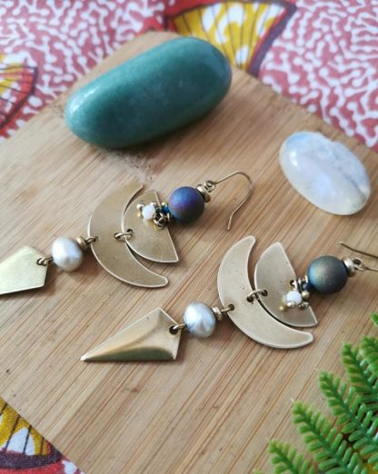 boucles white raven perle de nacre